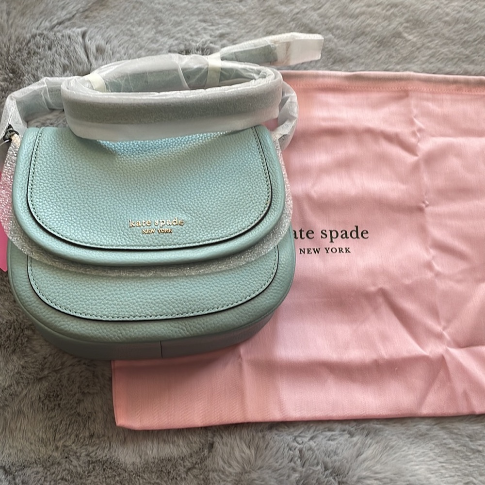KATE SPADE - ๐ป Authentic Roulette Leather Saddle Bag - Picture 8 of 10